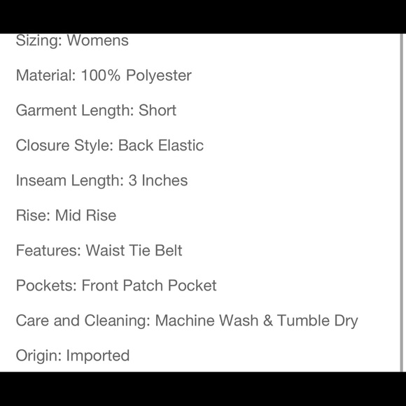 Mid Rise Tie Waist Shorts - Picture 8 of 8